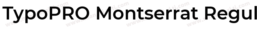 TypoPRO Montserrat Regular字体转换